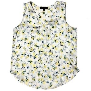 Banana Republic Lemon Pattern Soft V-Neck Tank Top Size Small